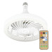 Ventilador com Luminária LED Bocal E27 – 3 Níveis de Luz e Vento, Controle Remoto, Fácil Instalação