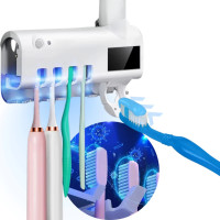 Esterilizador UV Portátil Escova de Dente Elétrico USB Recarregável Antibacteriano Compacto Branco